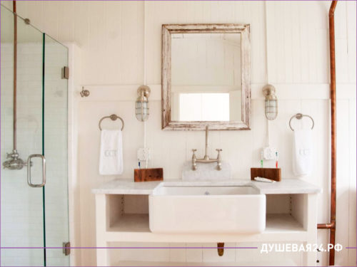 Современная и стильная ванная комната в ретро стиле