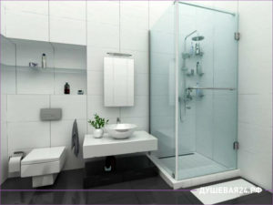 Красивая и стильная ванная комната с душевым уголком